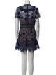 Self-Portrait Lace Pattern Mini Dress