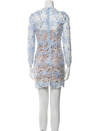 Self-Portrait Lace Pattern Mini Dress
