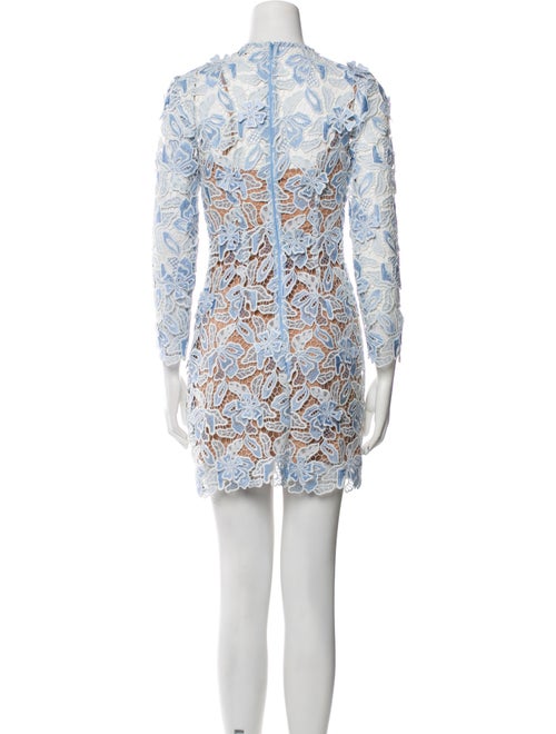 Self-Portrait Lace Pattern Mini Dress