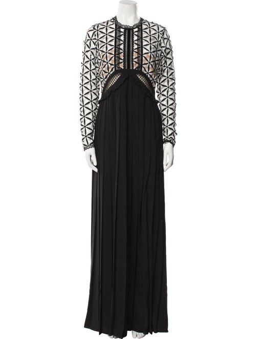 Self-Portrait Lace Pattern Long Dress
