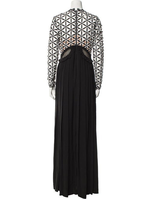 Self-Portrait Lace Pattern Long Dress