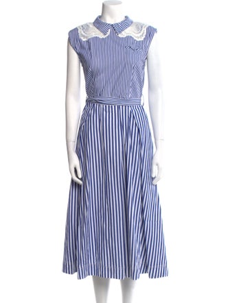 Self-Portrait Striped Long Dress