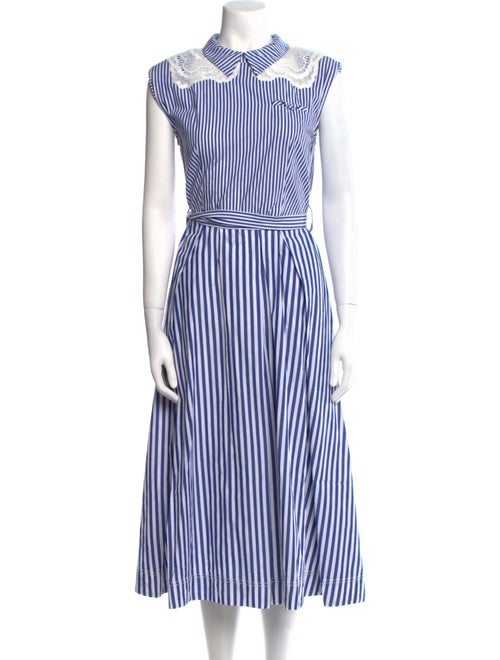 Self-Portrait Striped Long Dress