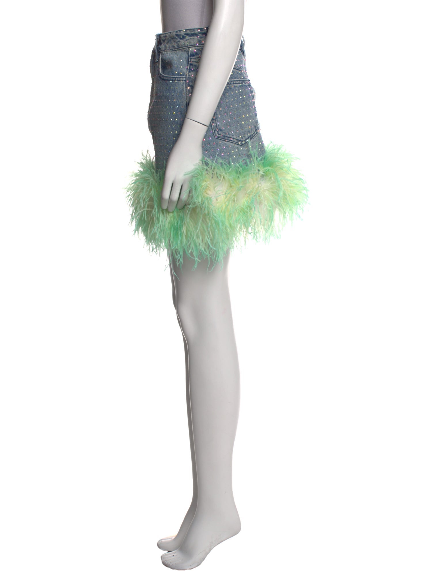 Self-Portrait Crystal Embellishments Mini Skirt