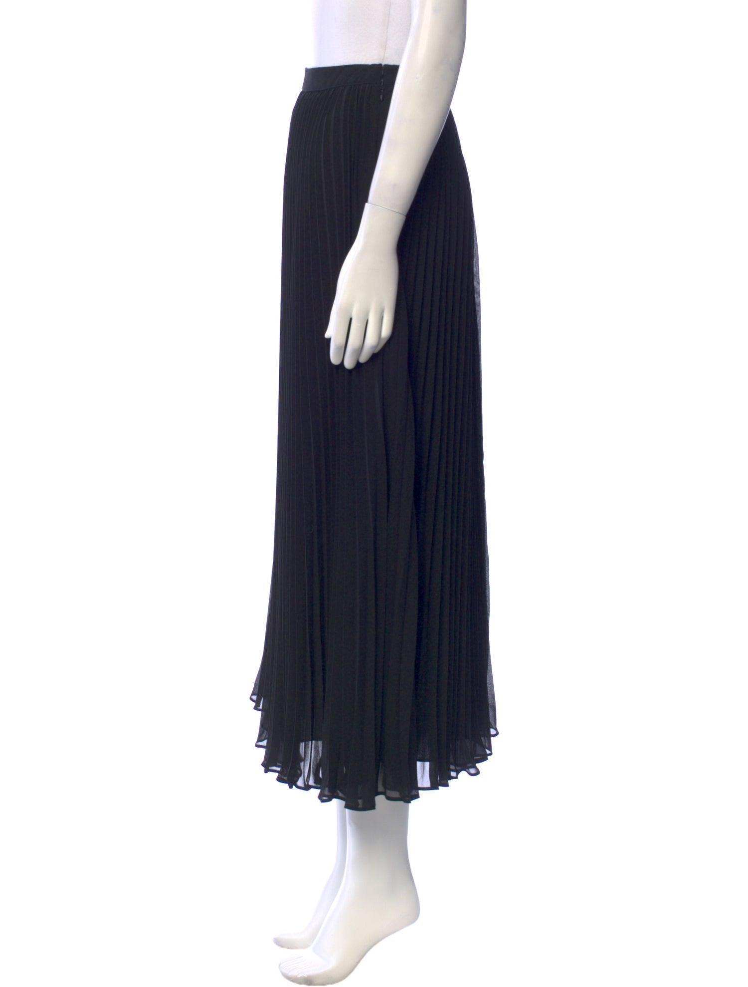 Self-Portrait Pleated Accents Midi Length Skirt