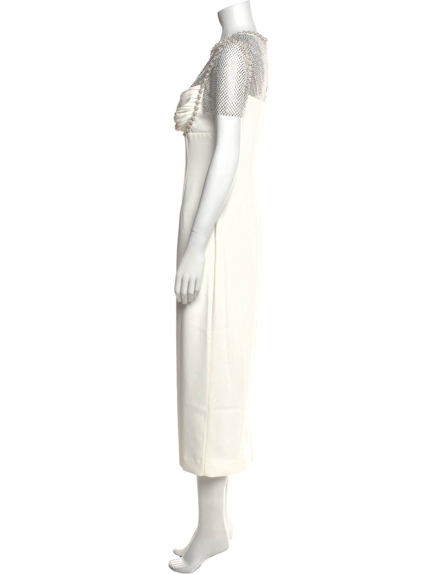 Self-Portrait Crew Neck Long Dress