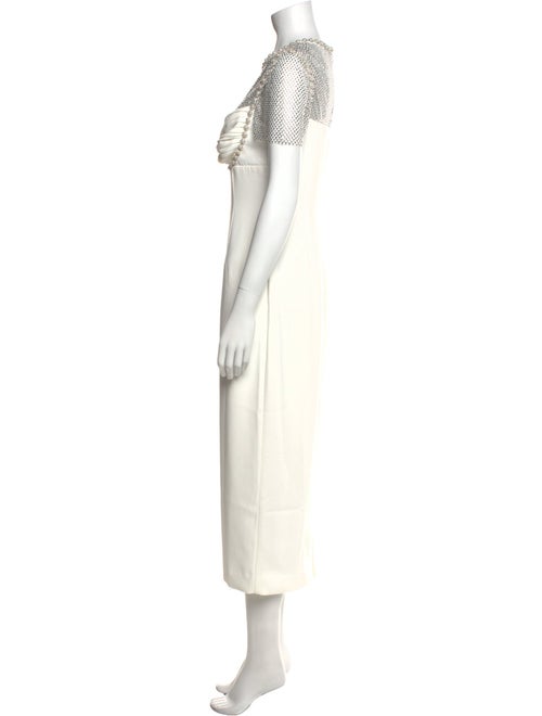 Self-Portrait Crew Neck Long Dress