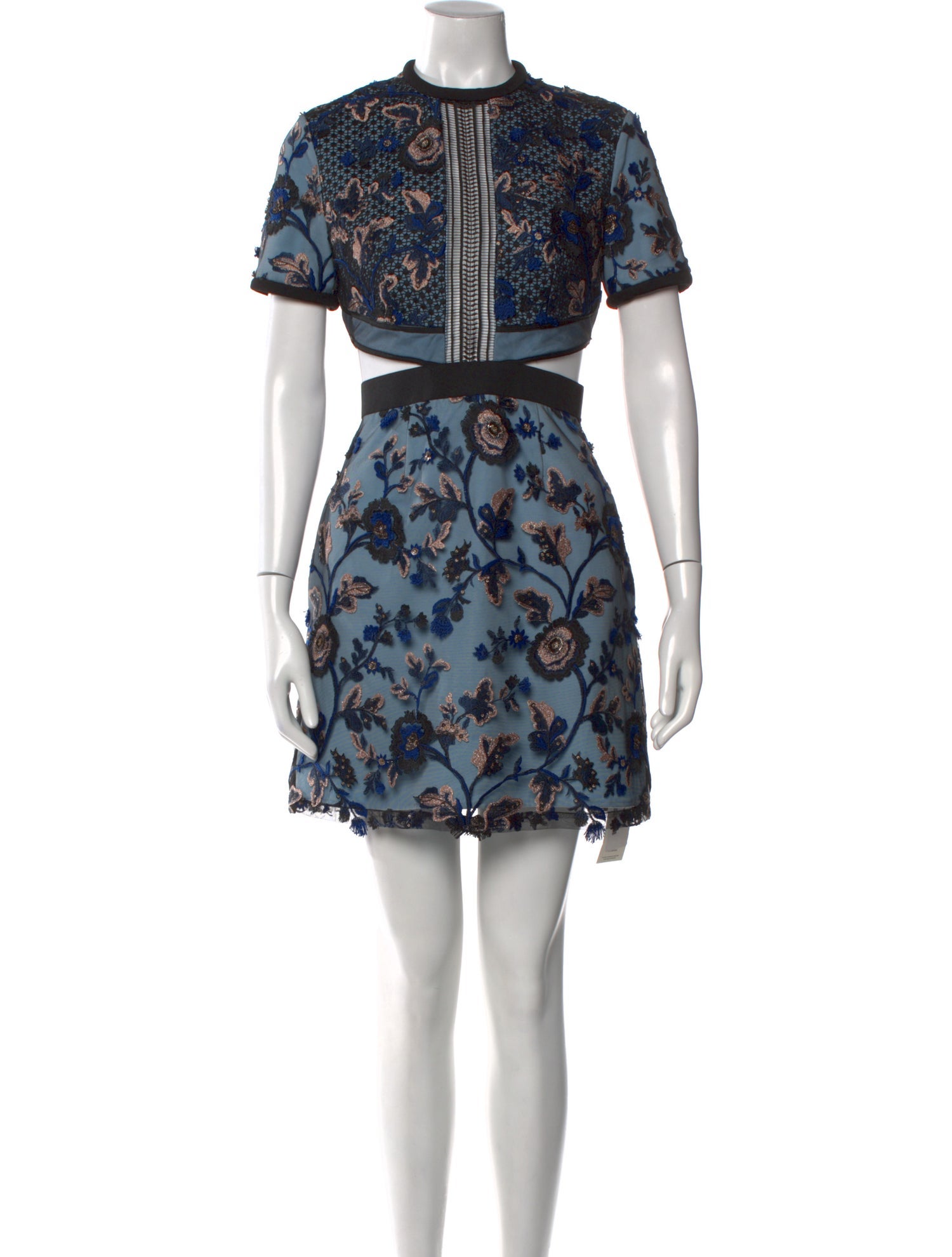 Self-Portrait Floral Print Mini Dress