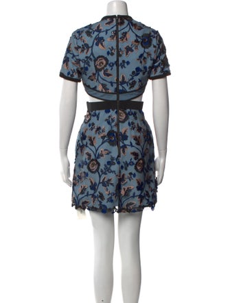 Self-Portrait Floral Print Mini Dress