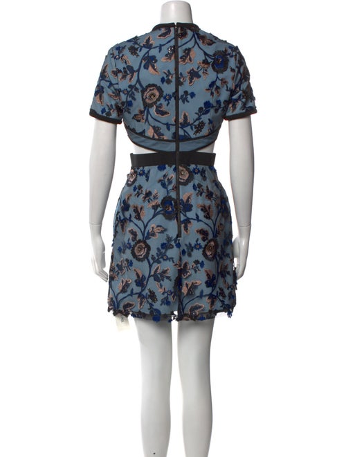 Self-Portrait Floral Print Mini Dress