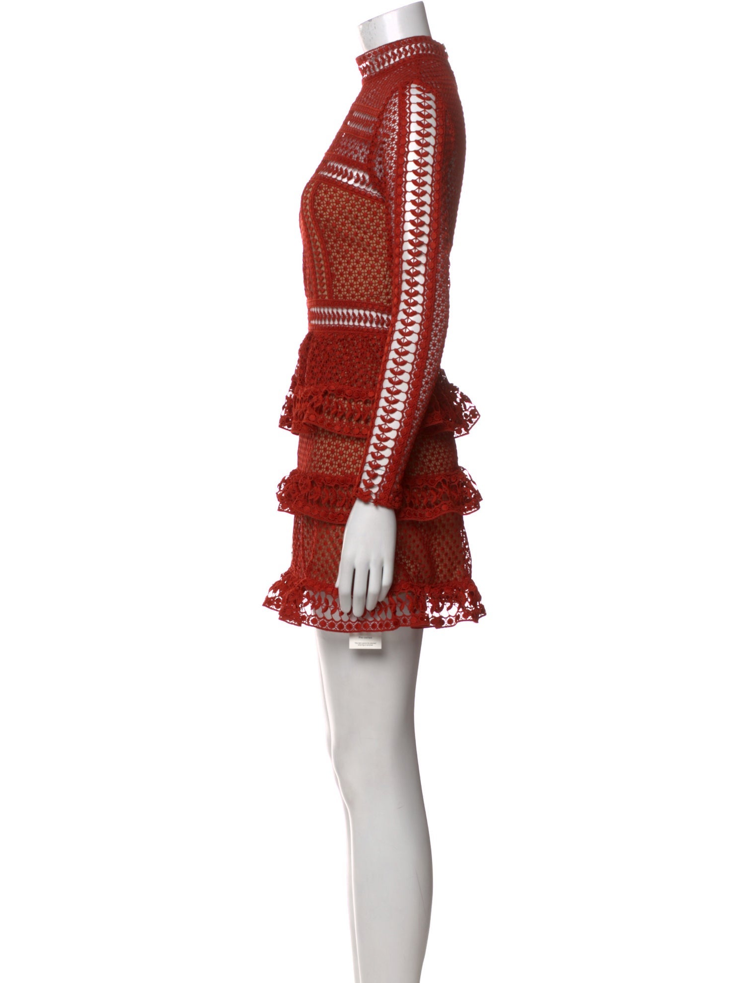 Self-Portrait Mock Neck Mini Dress