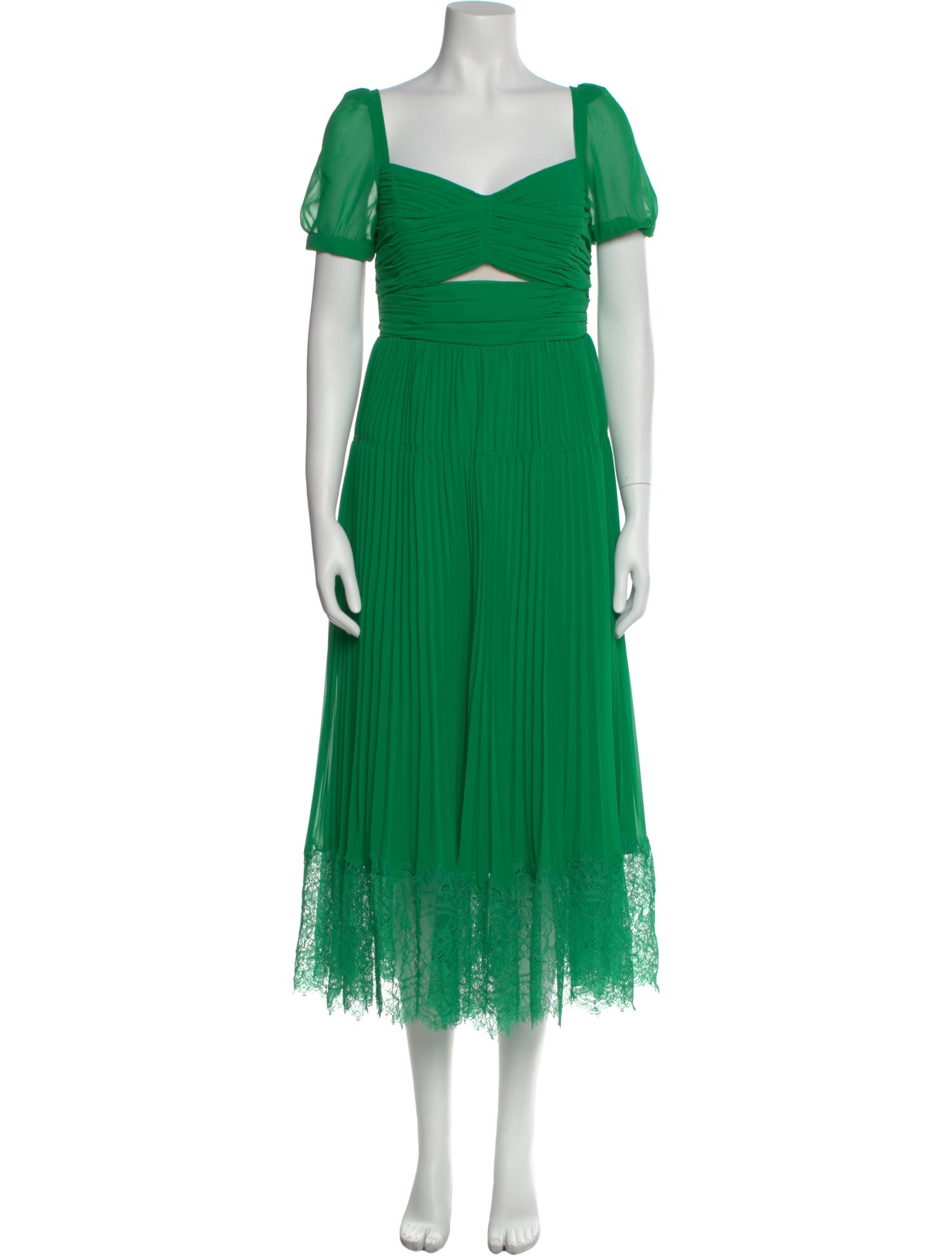 Self-Portrait Square Neckline Long Dress