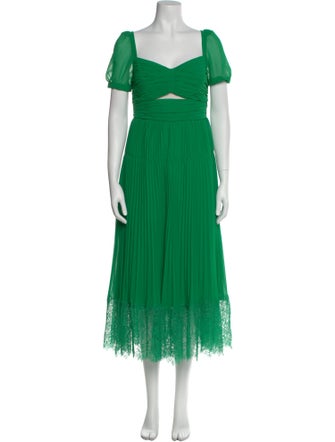 Self-Portrait Square Neckline Long Dress