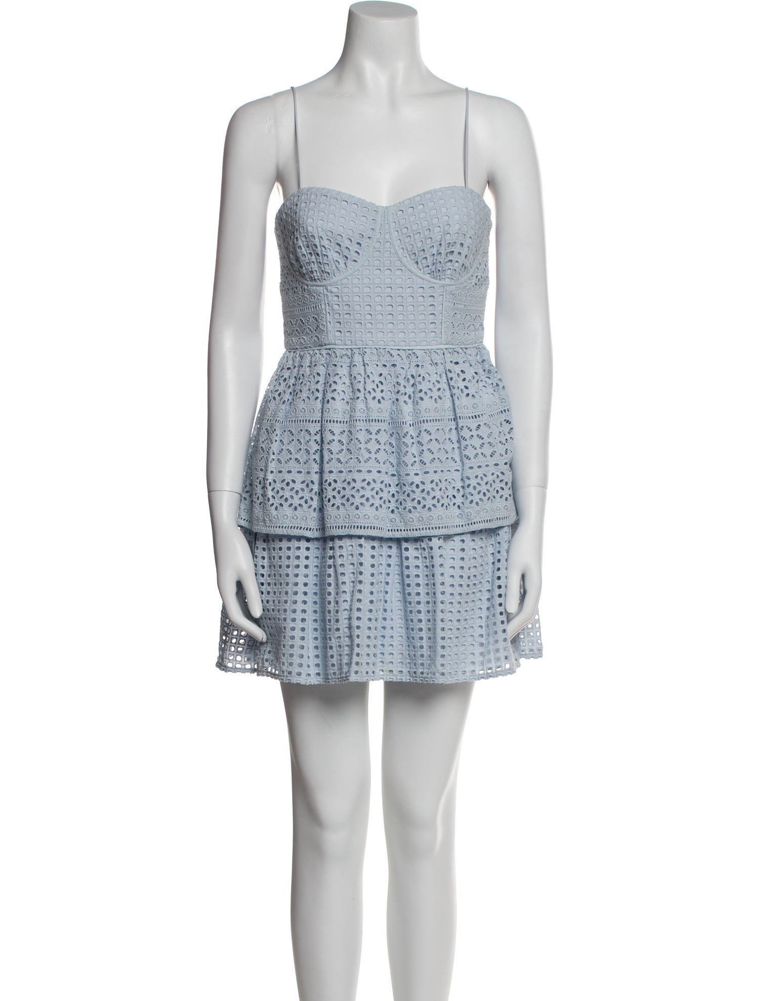 Self-Portrait Square Neckline Mini Dress