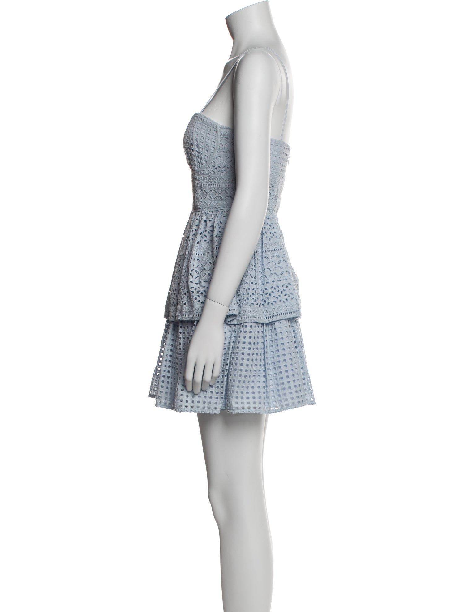 Self-Portrait Square Neckline Mini Dress