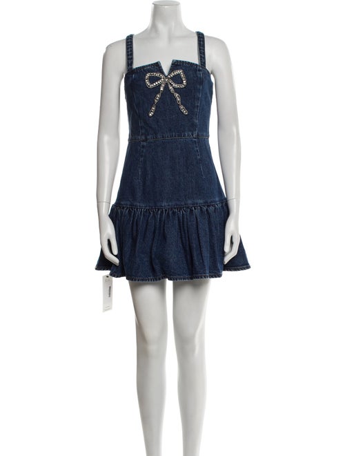 Self-Portrait Square Neckline Mini Dress