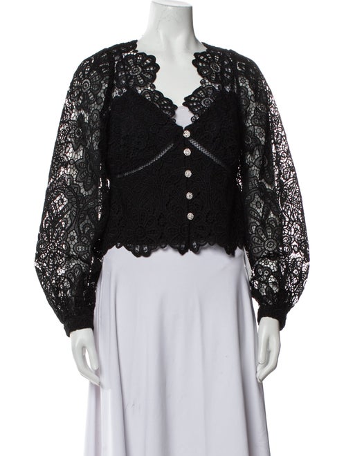 Self-Portrait Lace Pattern Evening Jacket