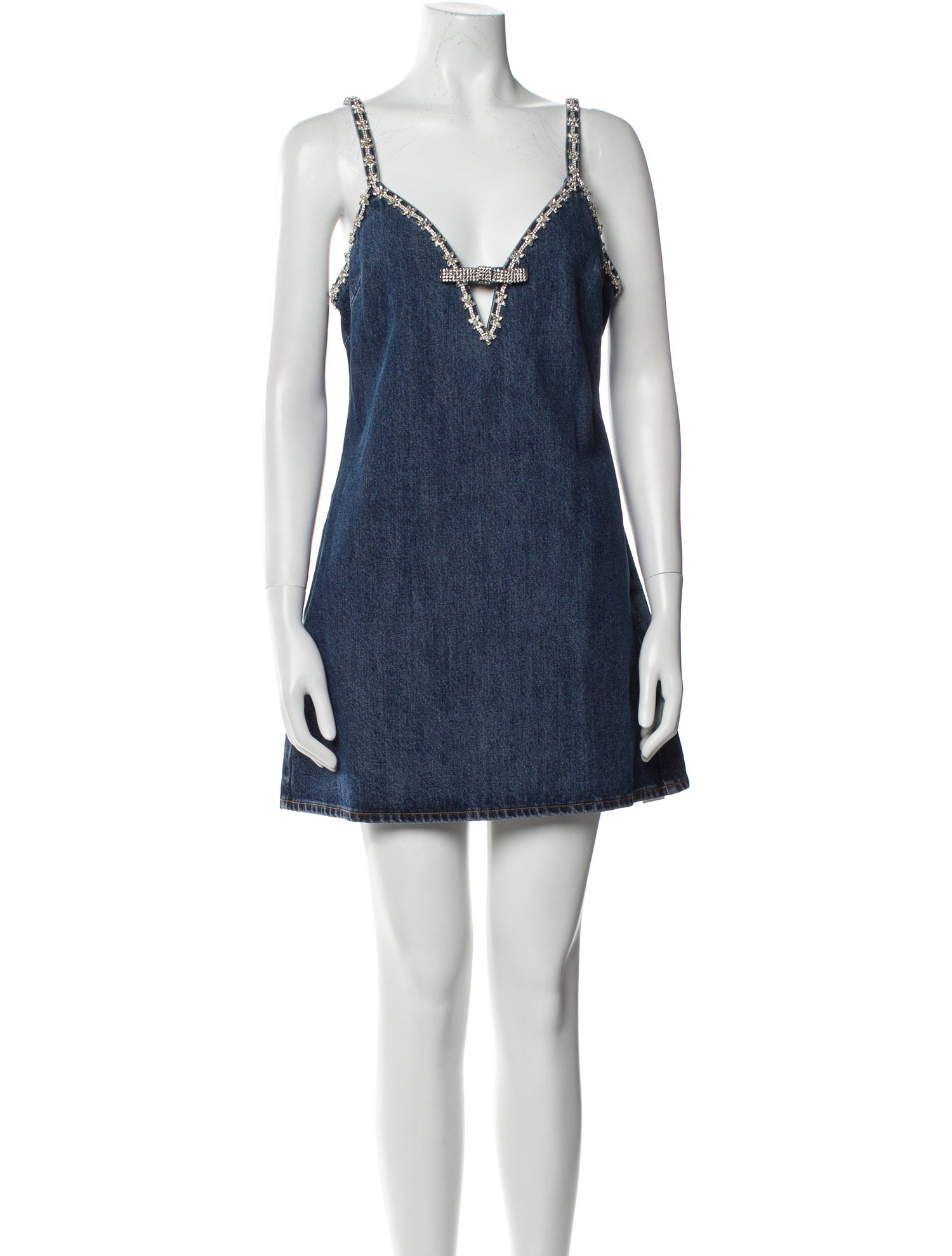 Self-Portrait V-Neck Mini Dress