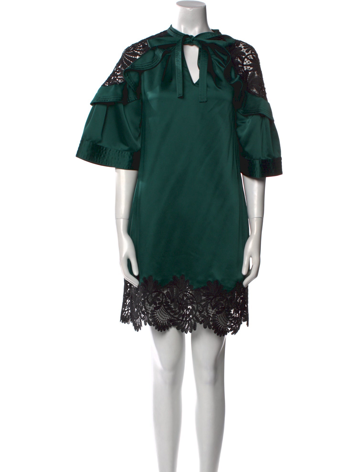 Self-Portrait Crew Neck Mini Dress