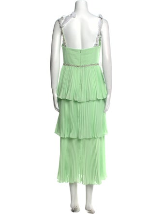 Self-Portrait V-Neck Long Dress