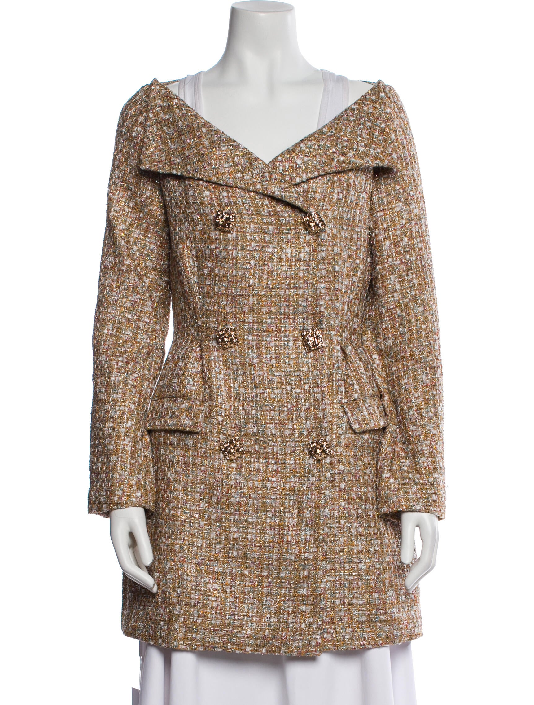 Self-Portrait Tweed Pattern Coat