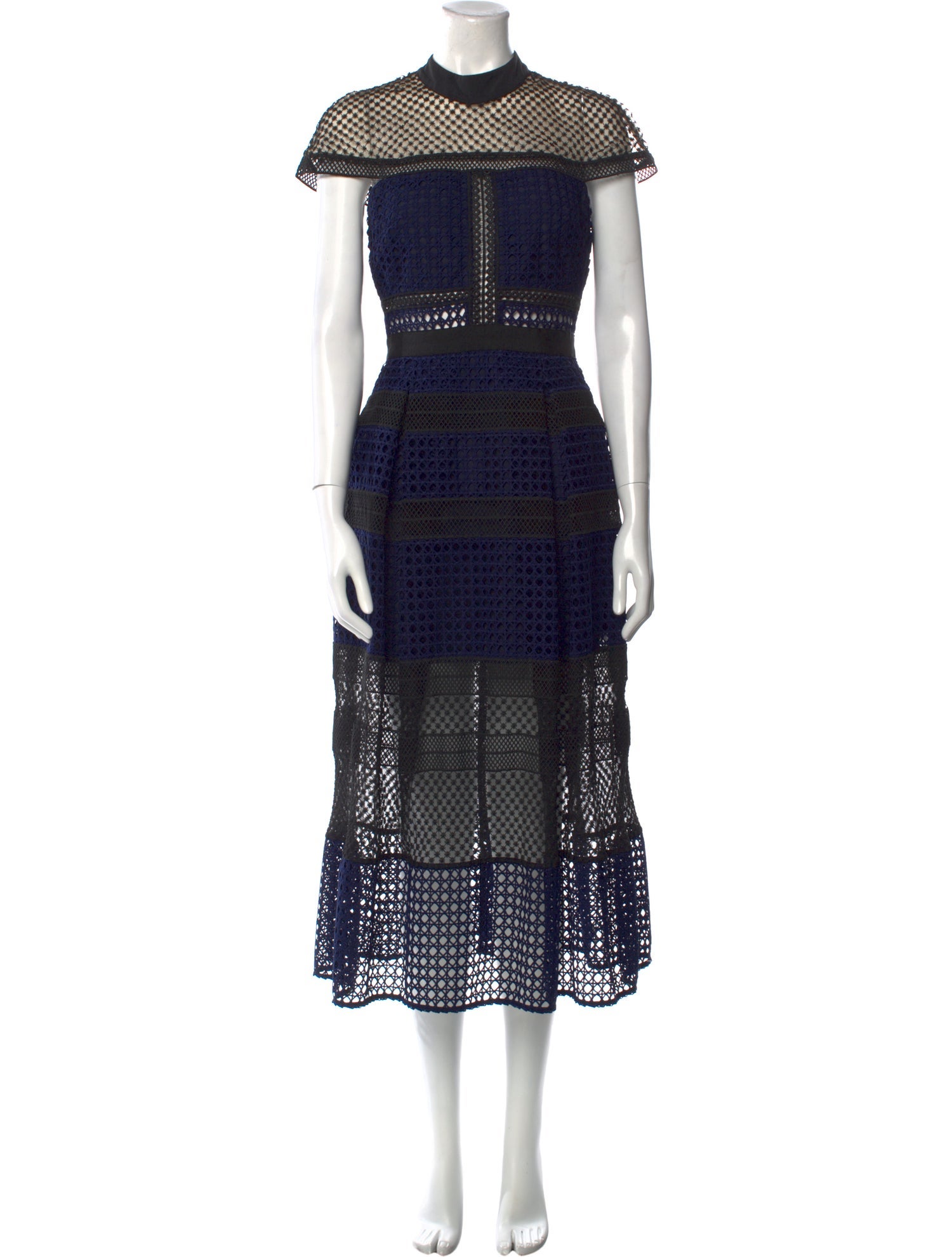 Self-Portrait Lace Pattern Long Dress