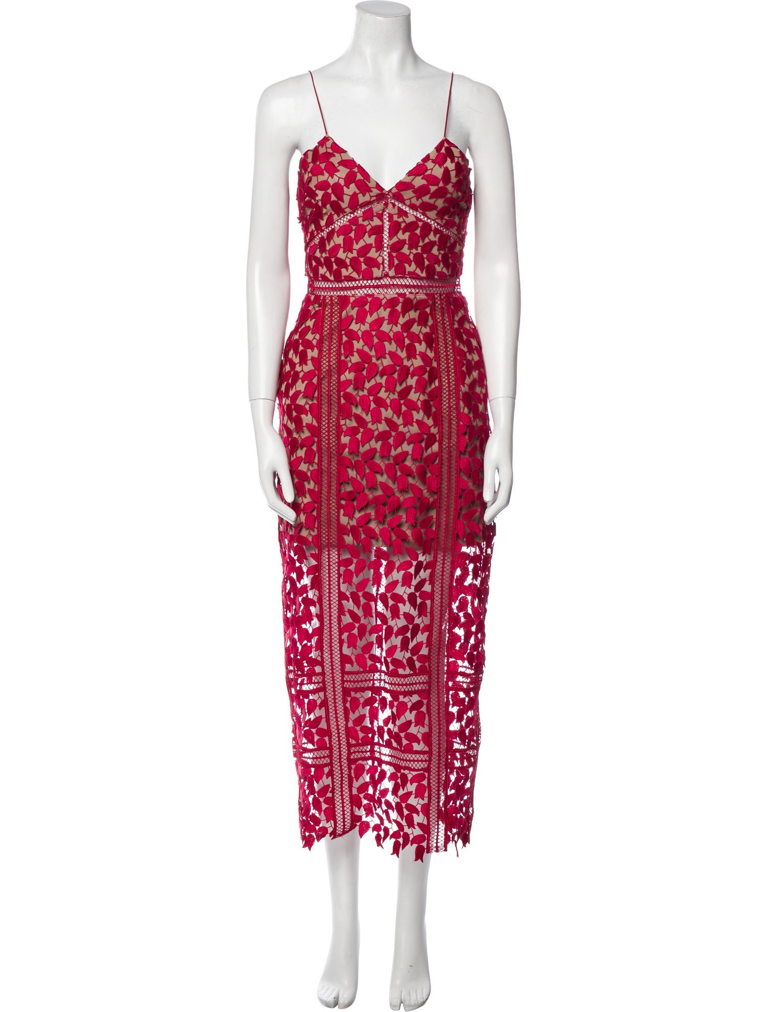 Self-Portrait Lace Pattern Long Dress