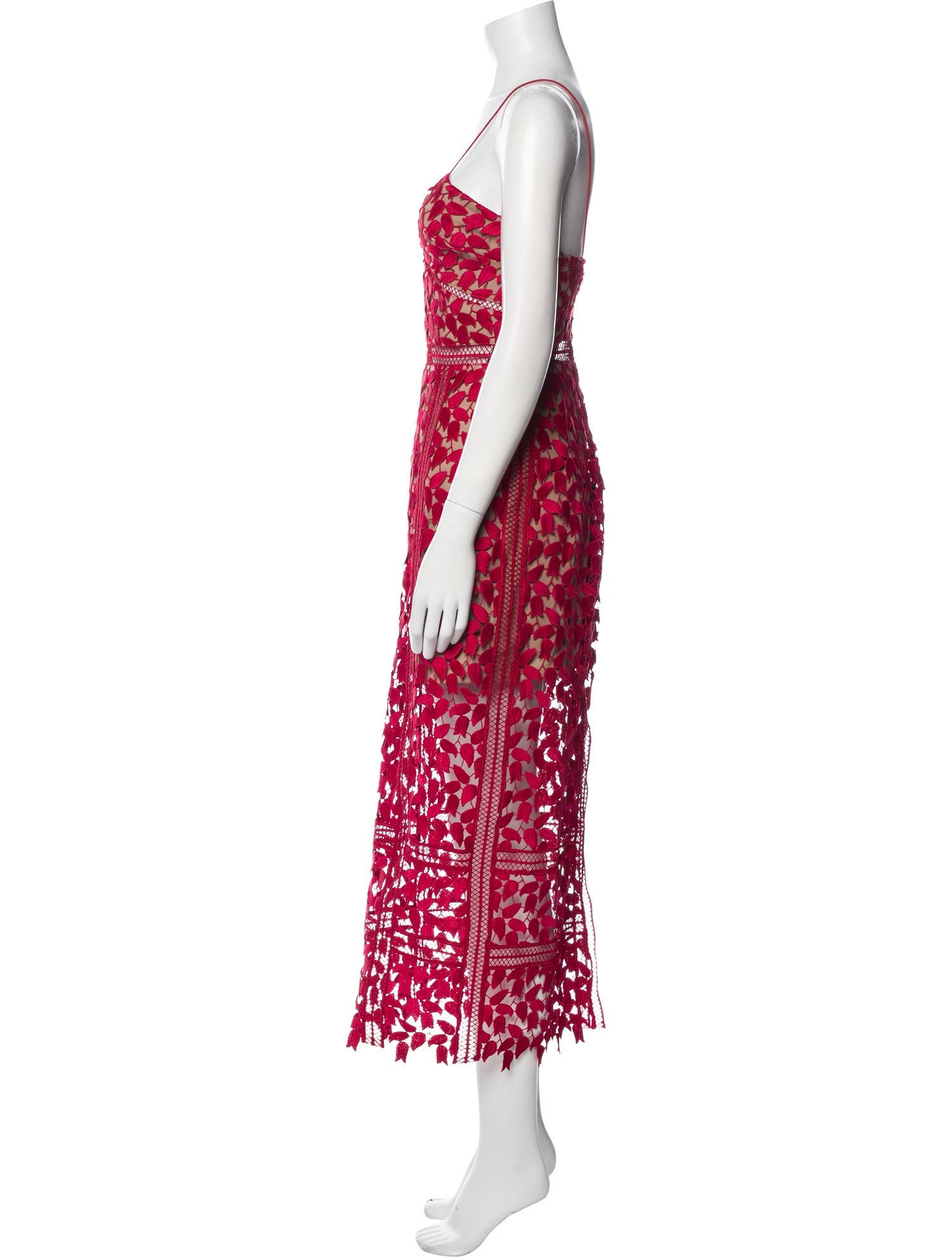 Self-Portrait Lace Pattern Long Dress