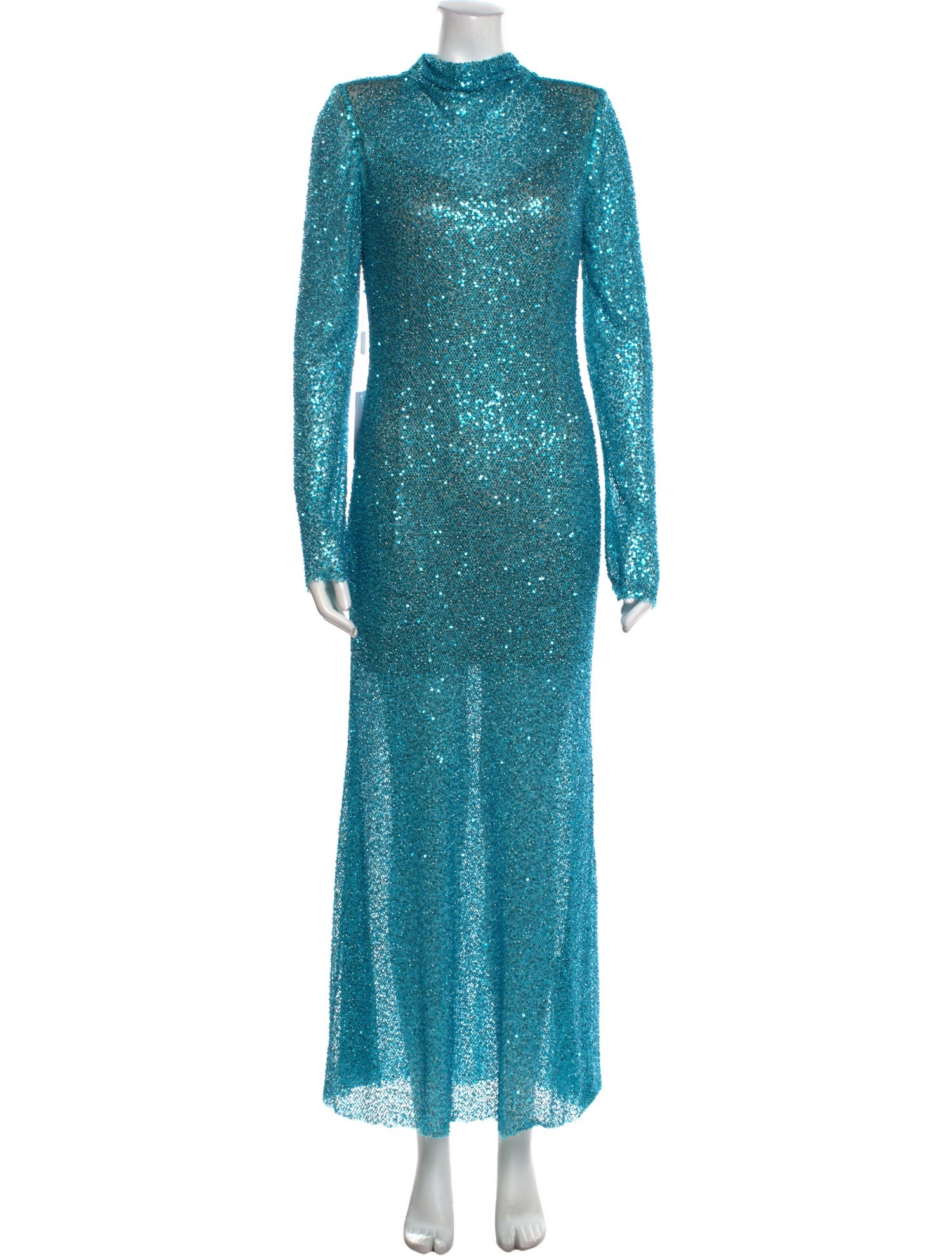 Self-Portrait Sequin Long Dress