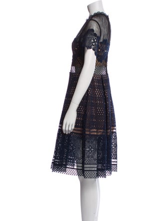 Self-Portrait Lace Pattern Knee-Length Dress