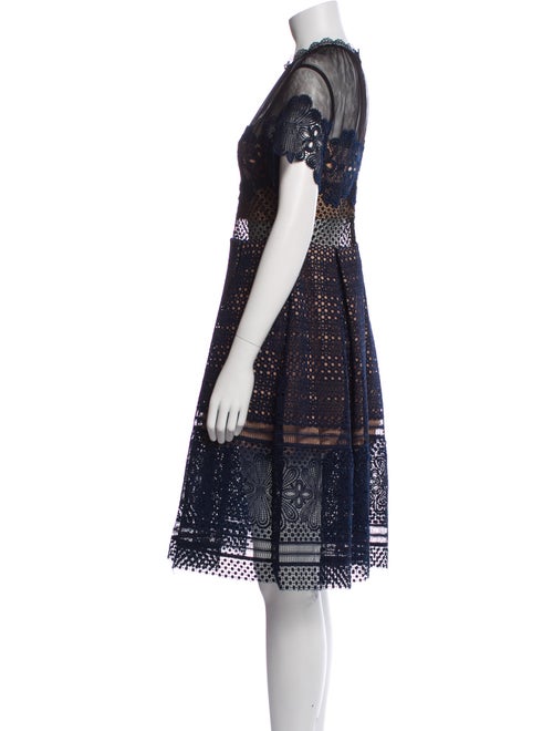 Self-Portrait Lace Pattern Knee-Length Dress