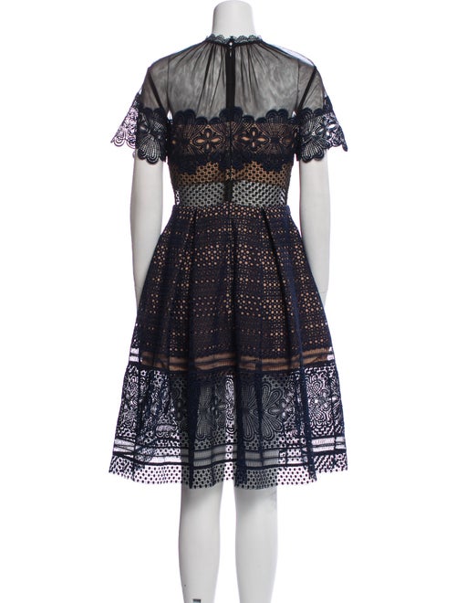 Self-Portrait Lace Pattern Knee-Length Dress