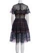 Self-Portrait Lace Pattern Knee-Length Dress