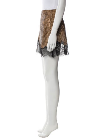 Self-Portrait Lace Trim Embellishment Mini Skirt