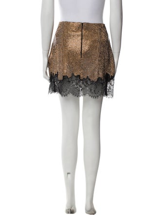 Self-Portrait Lace Trim Embellishment Mini Skirt