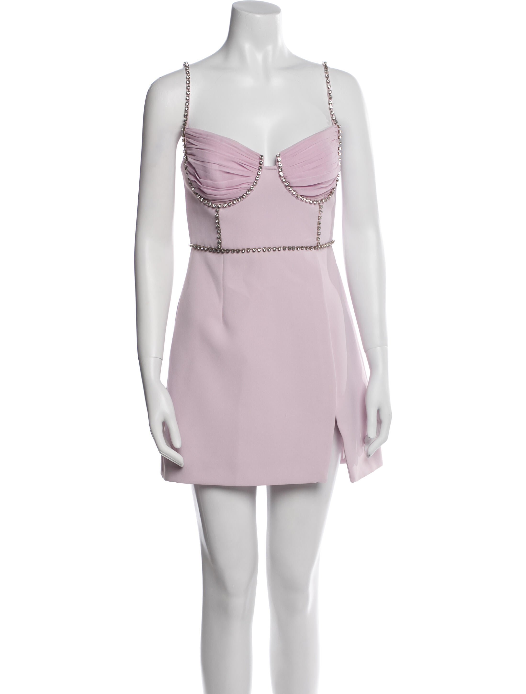 Self-Portrait Square Neckline Mini Dress