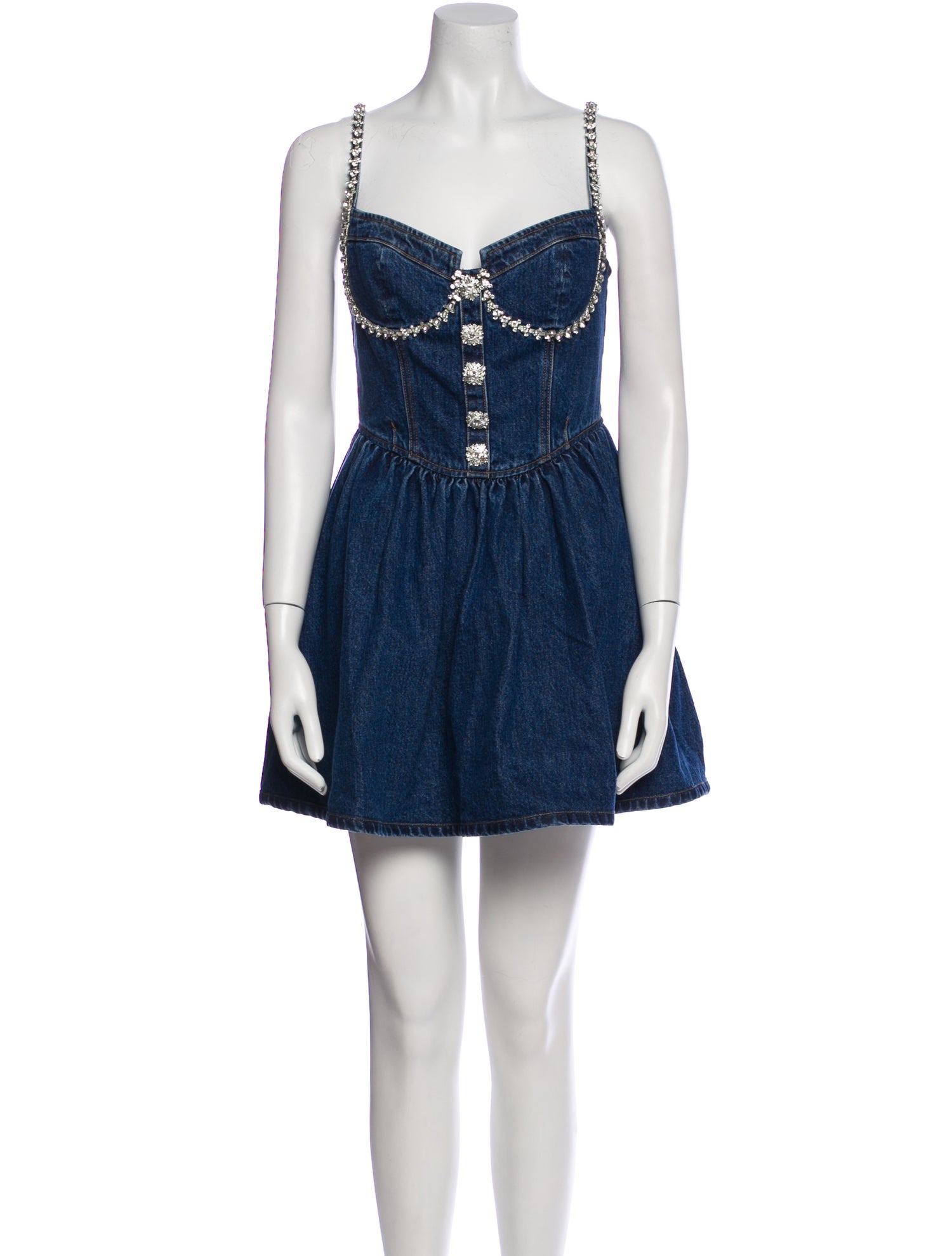 Self-Portrait Square Neckline Mini Dress