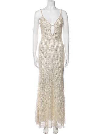 Self-Portrait Polka Dot Print Long Dress