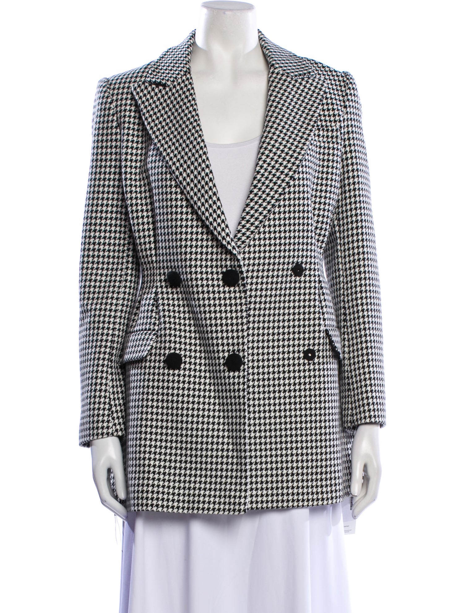 Self-Portrait Houndstooth Print Peacoat w/ Tags