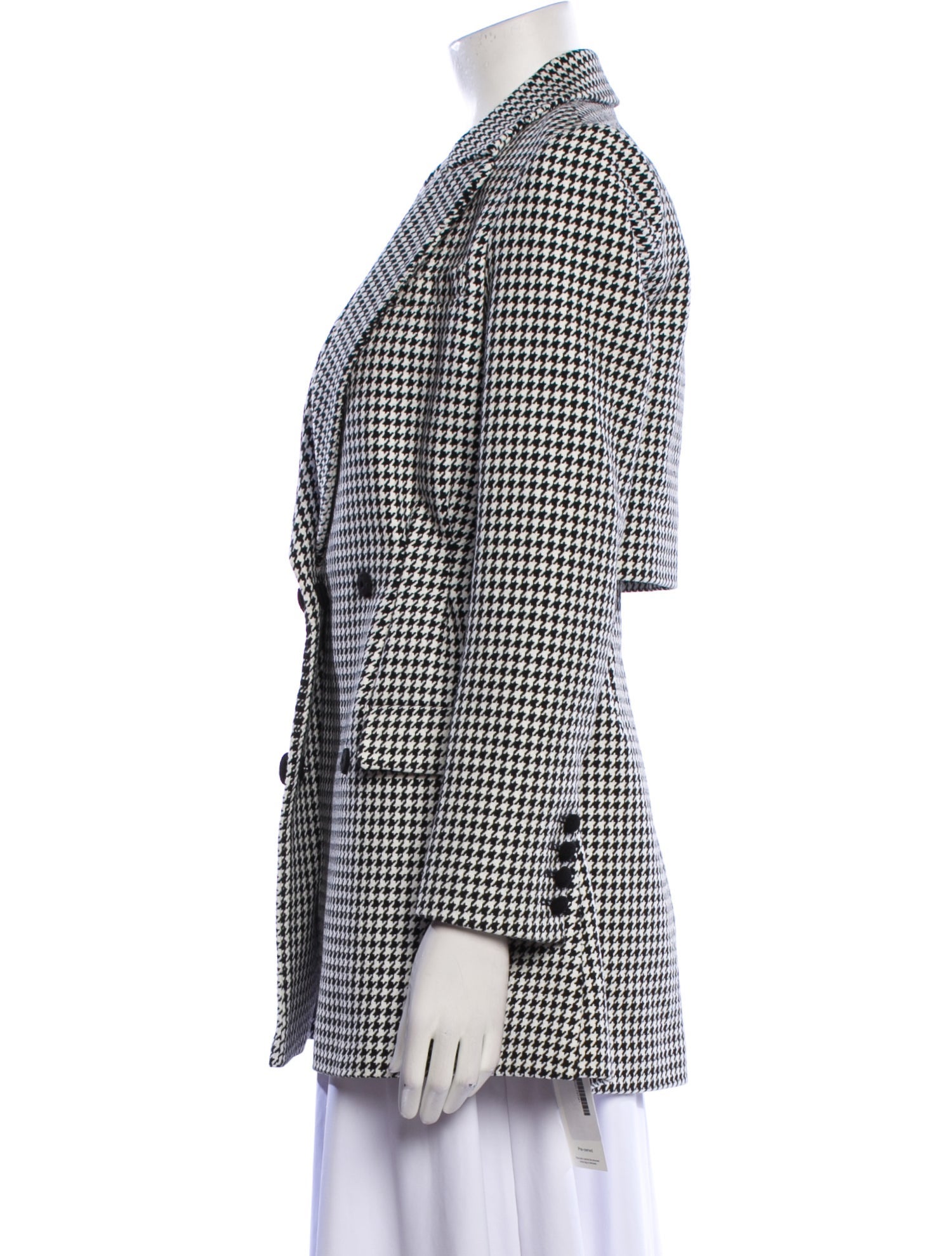Self-Portrait Houndstooth Print Peacoat w/ Tags