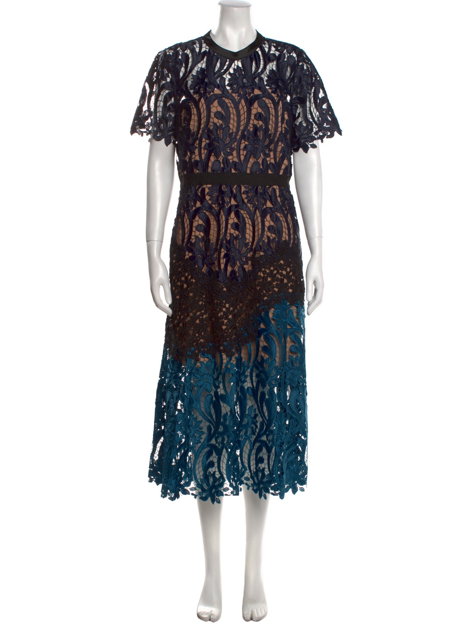 Self-Portrait Lace Pattern Midi Length Dress w/ Tags