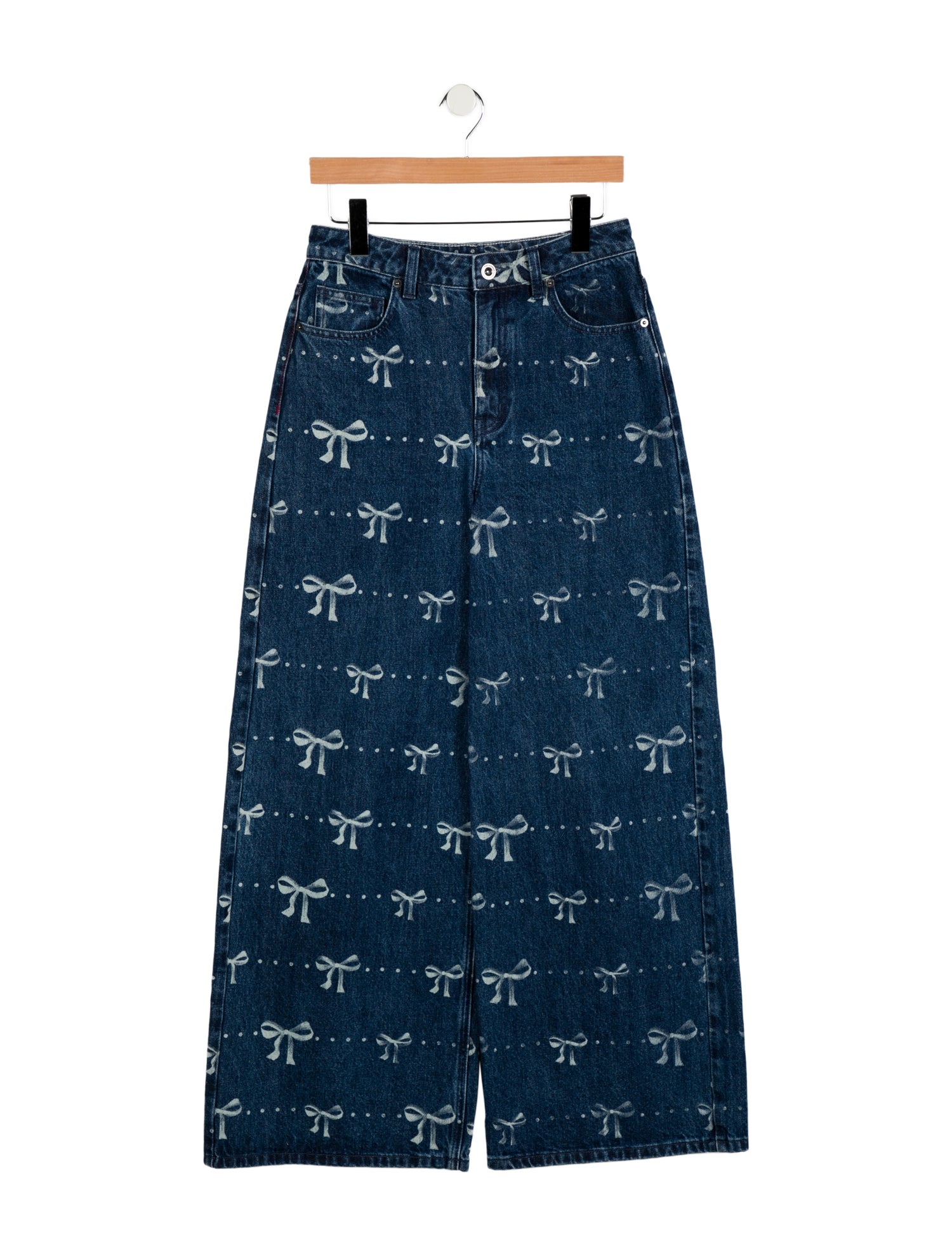 Self-Portrait High-Rise Wide Leg Jeans