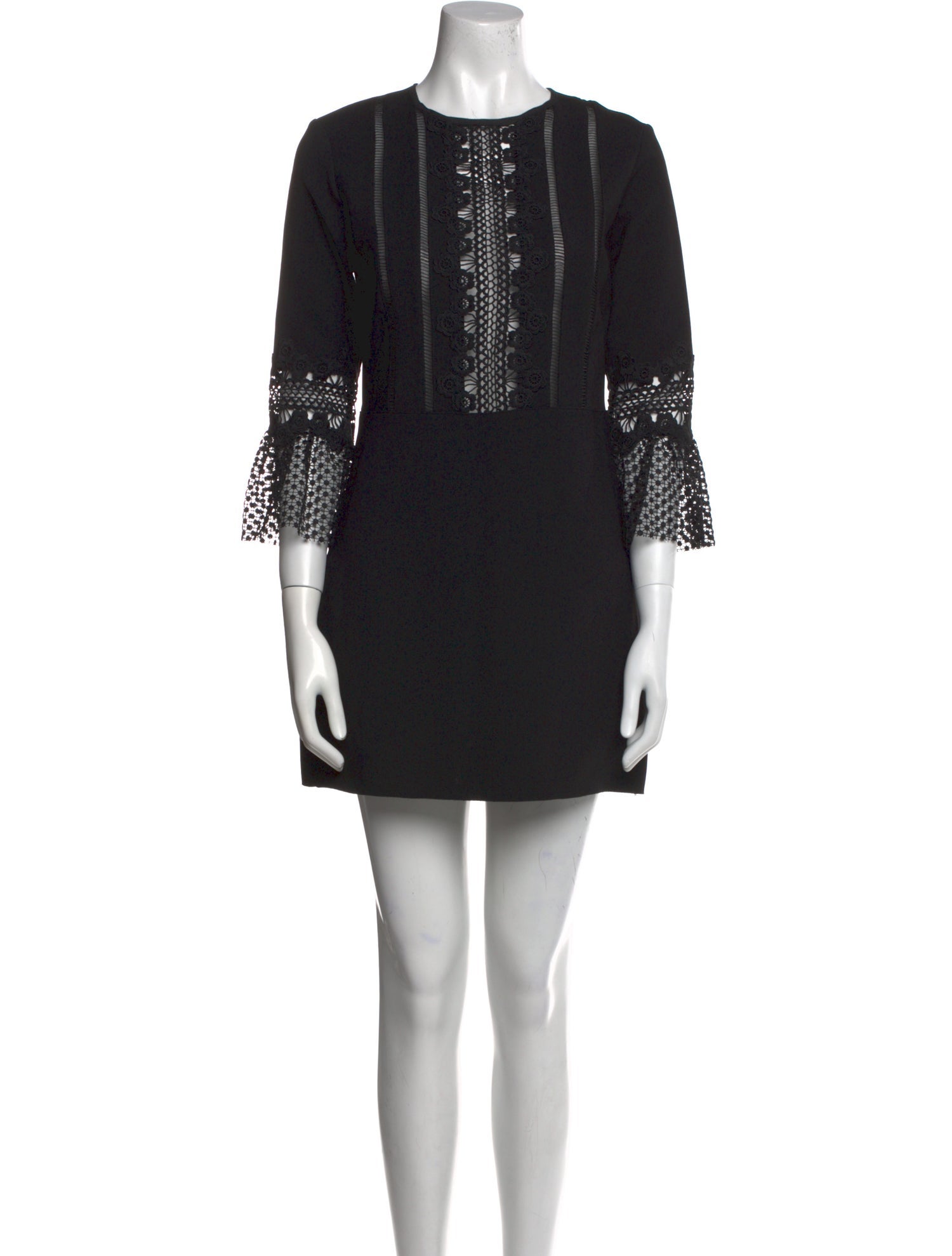 Self-Portrait Crew Neck Mini Dress