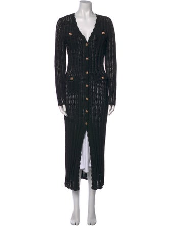 Self-Portrait Printed V-Neck Sweater