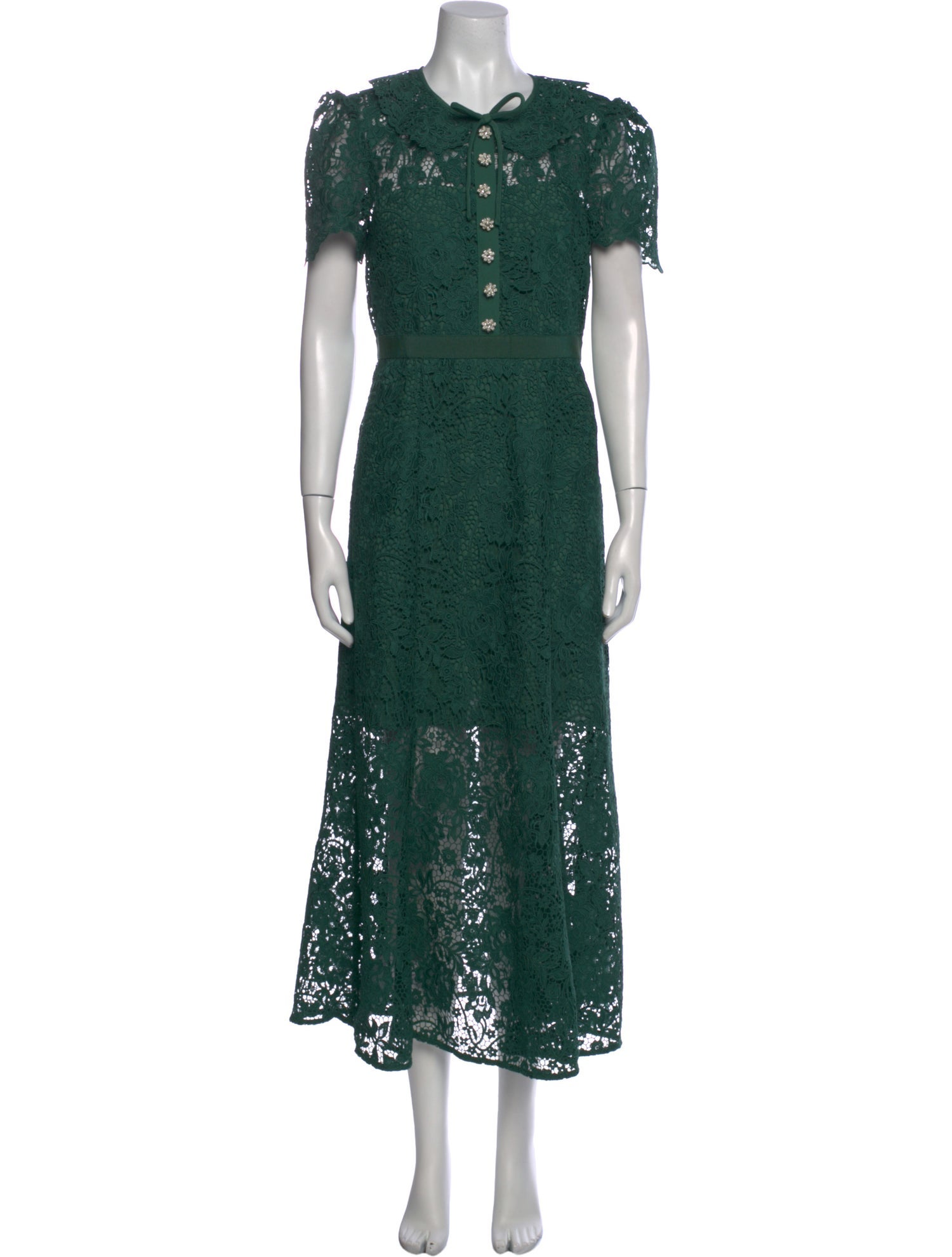 Self-Portrait Lace Pattern Long Dress