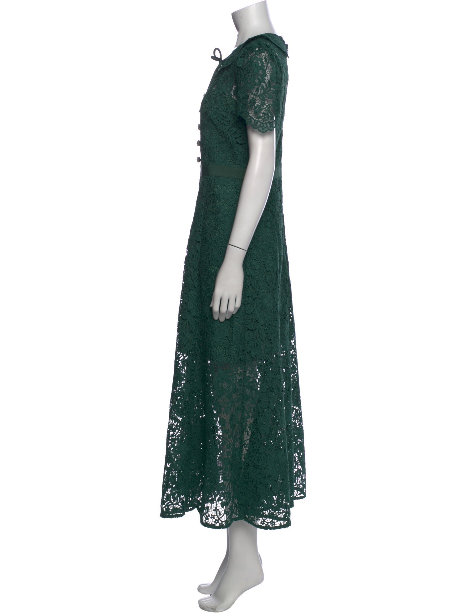 Self-Portrait Lace Pattern Long Dress