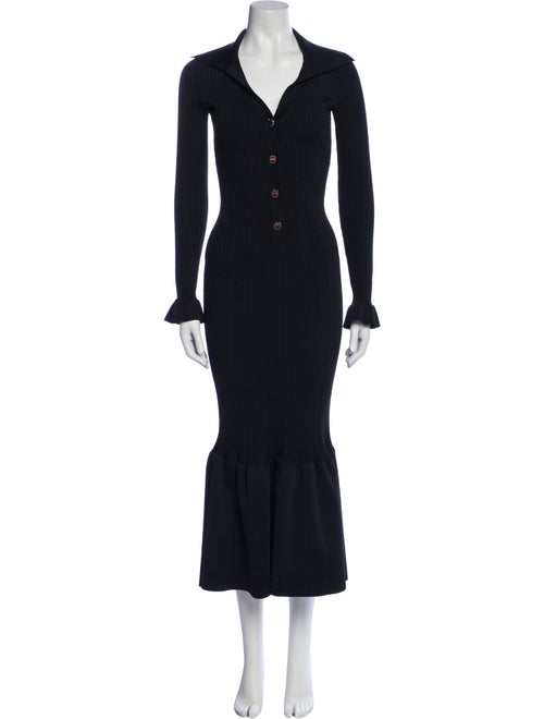 Self-Portrait V-Neck Long Dress