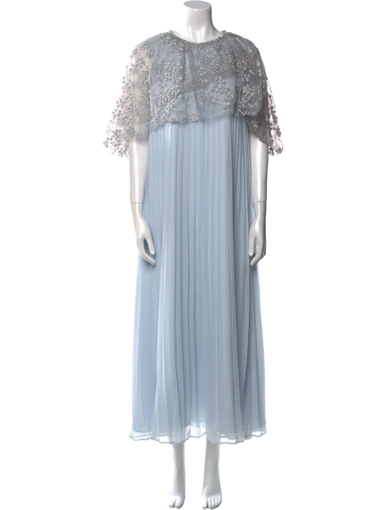 Self-Portrait Crew Neck Long Dress