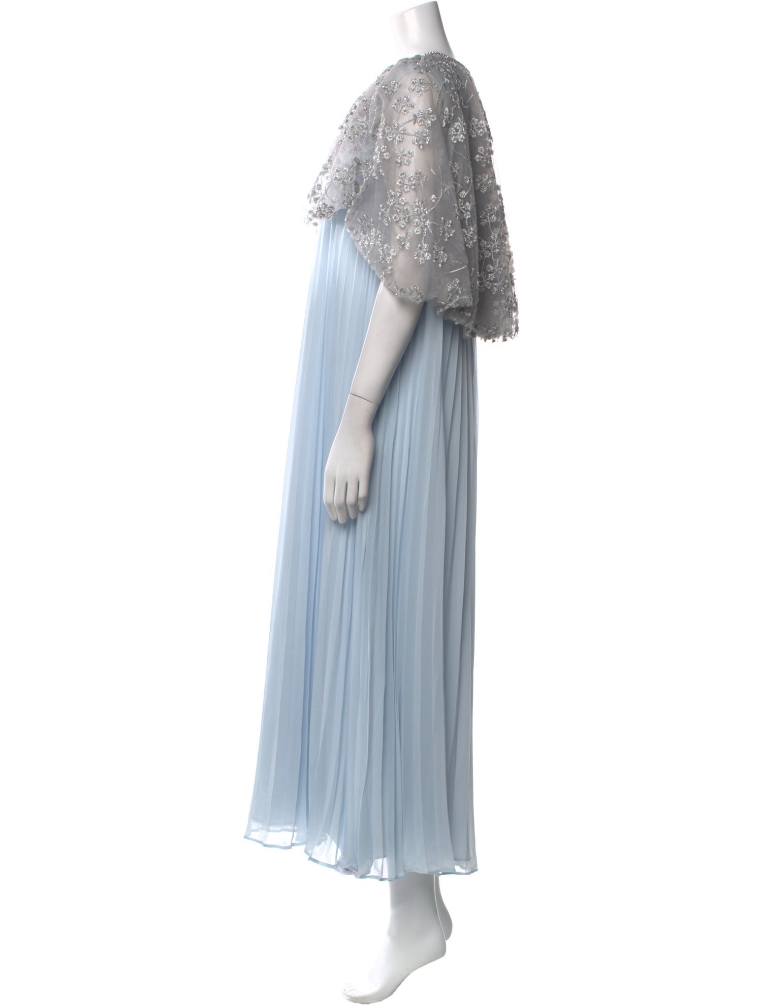 Self-Portrait Crew Neck Long Dress