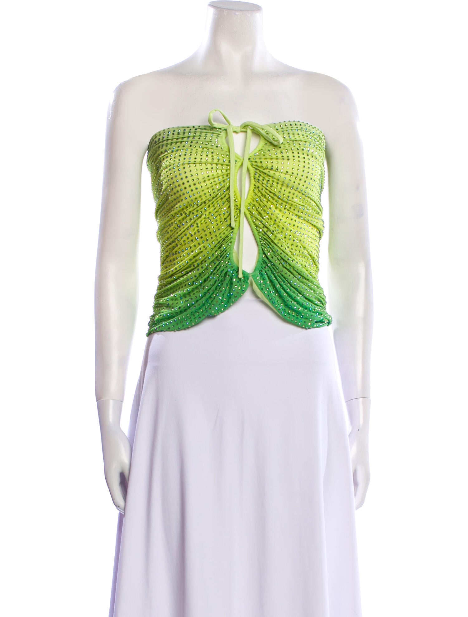 Self-Portrait Strapless Crop Top